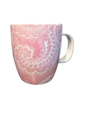 Hallmark Pink Floral Lace Ceramic Coffee Mug